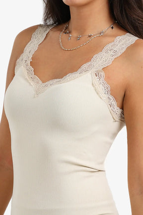 Lace-Detailed Tank Top