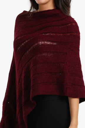 Poncho with Fringe Details