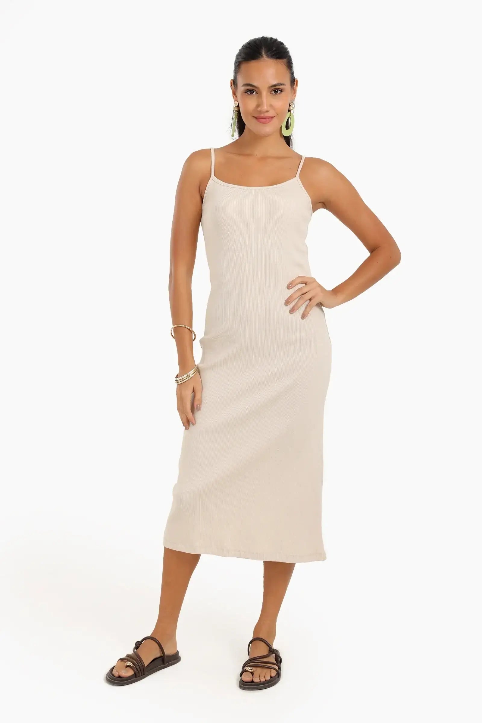 Ribbed Midi Dress