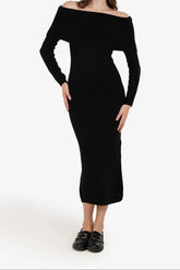 Off Shoulder Midi Dress