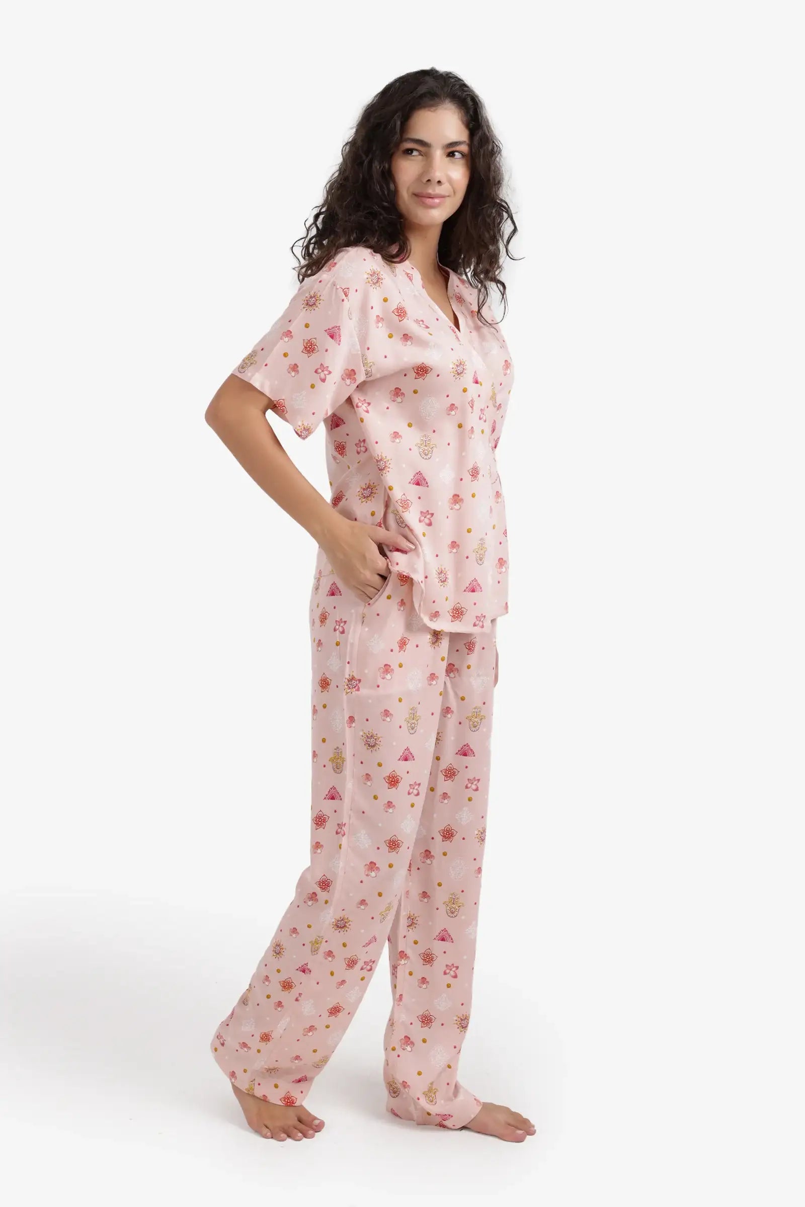 Side Tie Wrap Pyjama Set