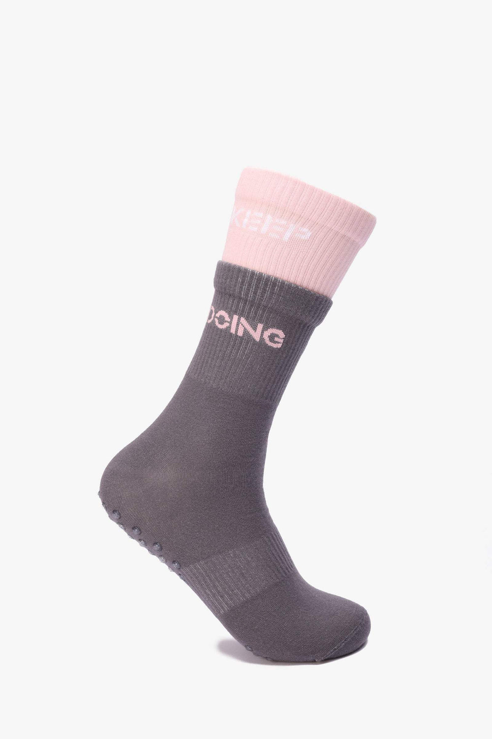 Ribbed Grip Long Socks