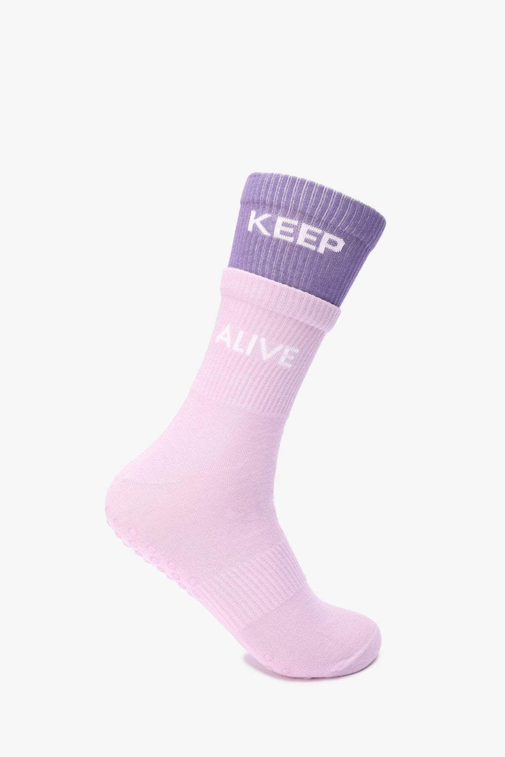 Ribbed Grip Long Socks