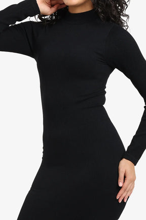 Ribbed Slim Fit Midi Dress