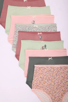 Pack of 10 Colored Full Brief Panties