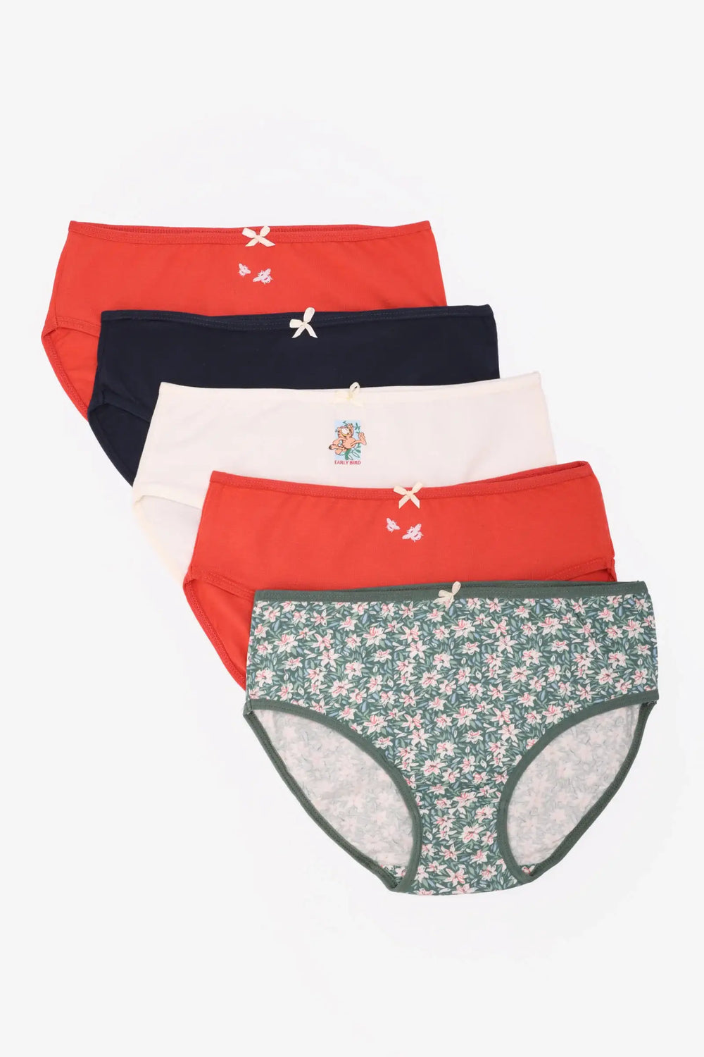 Pack of 5 Girly Brief Panties