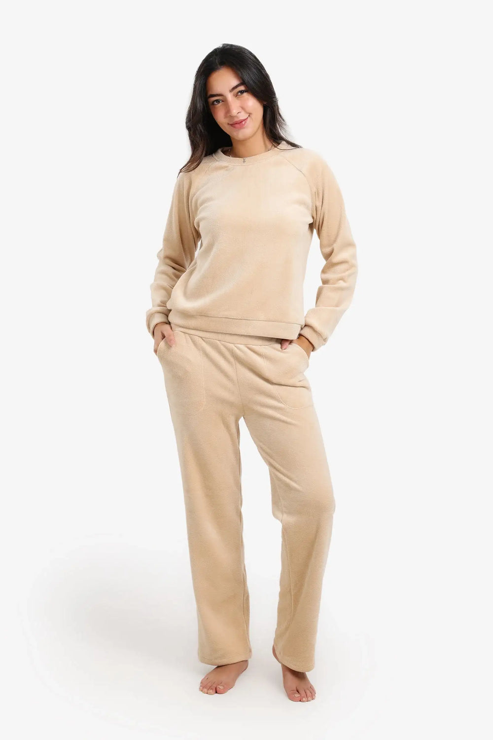 Textured Pattern Pyjama Set