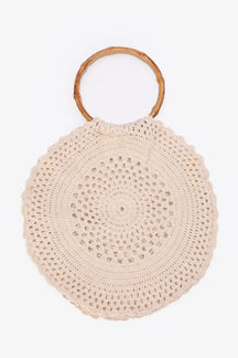 Round Crochet Beach Bag