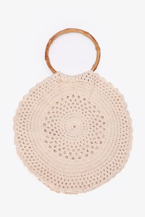 Round Crochet Beach Bag