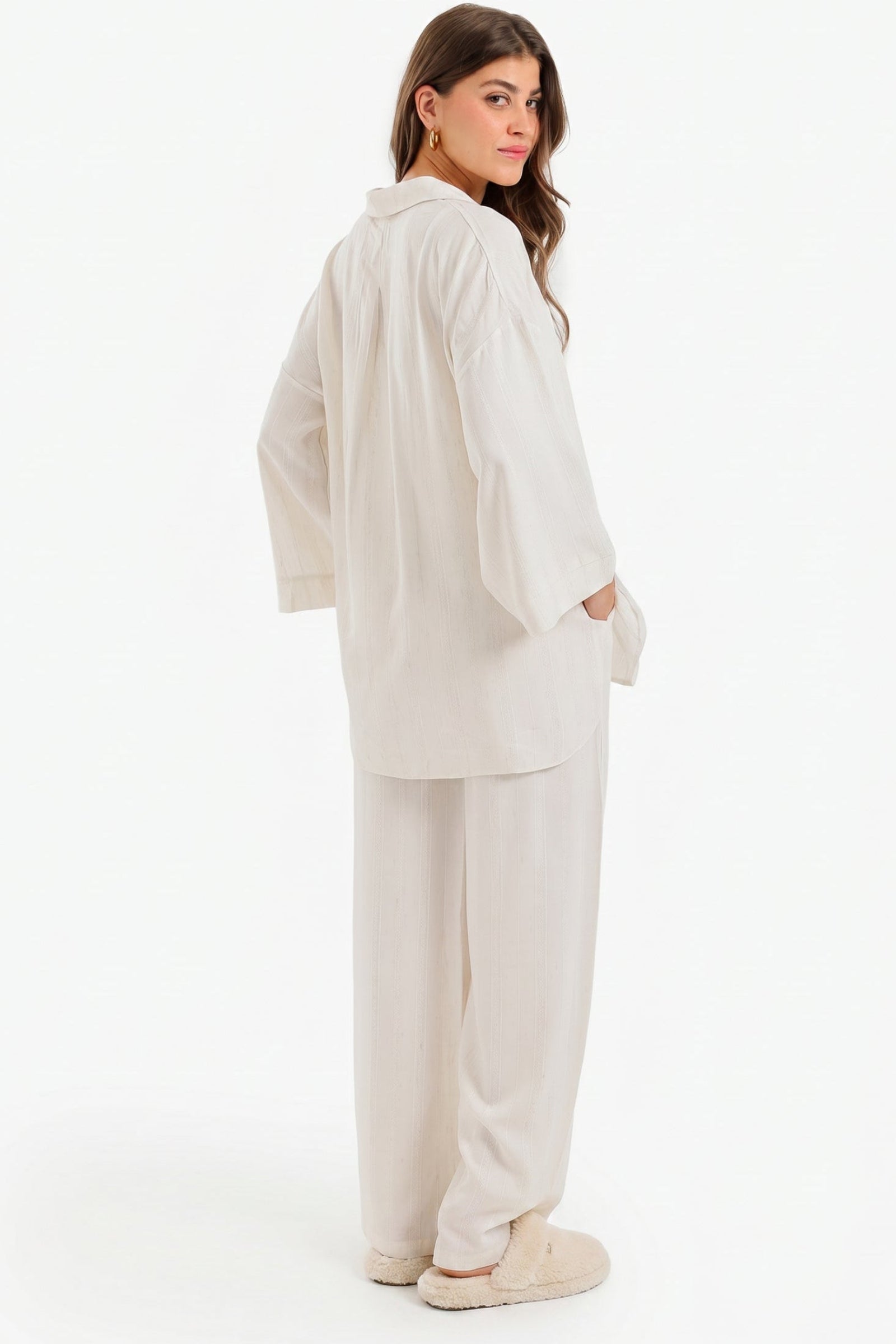 Textured Oversized Pyjama Set