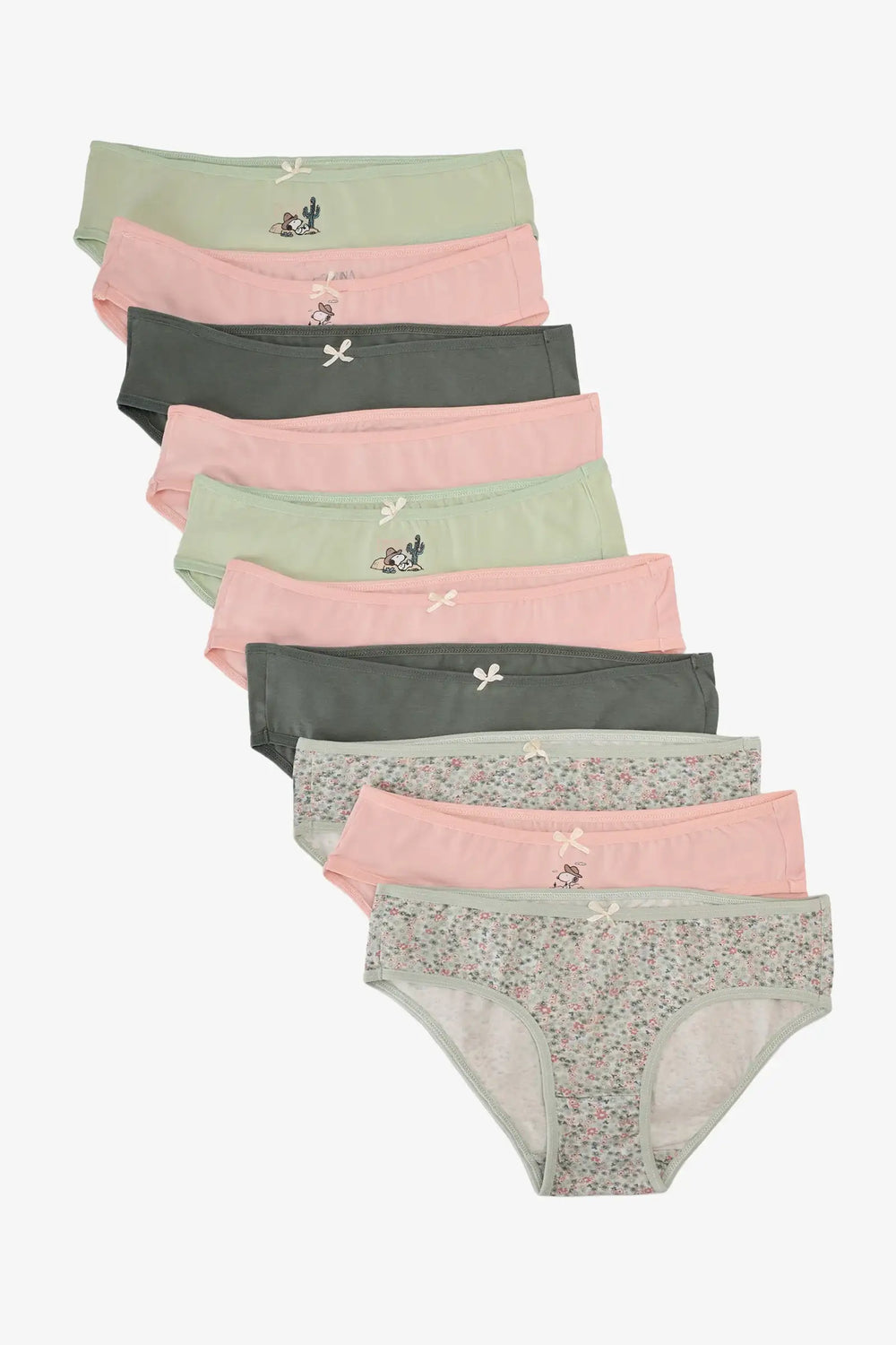 مجموعة من 10 بانتي بيكيني ملون