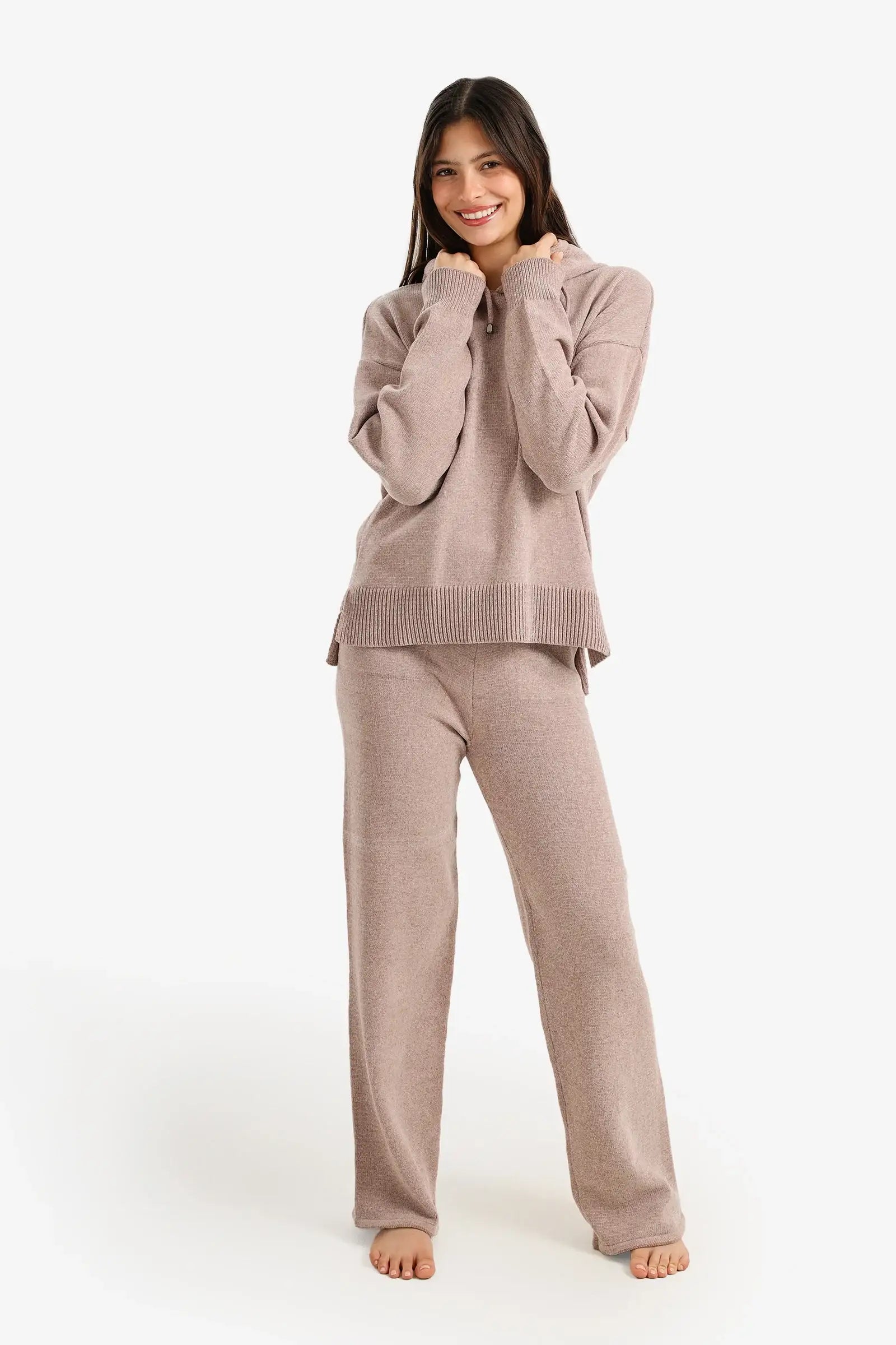 Hooded Knit Pyjama Set