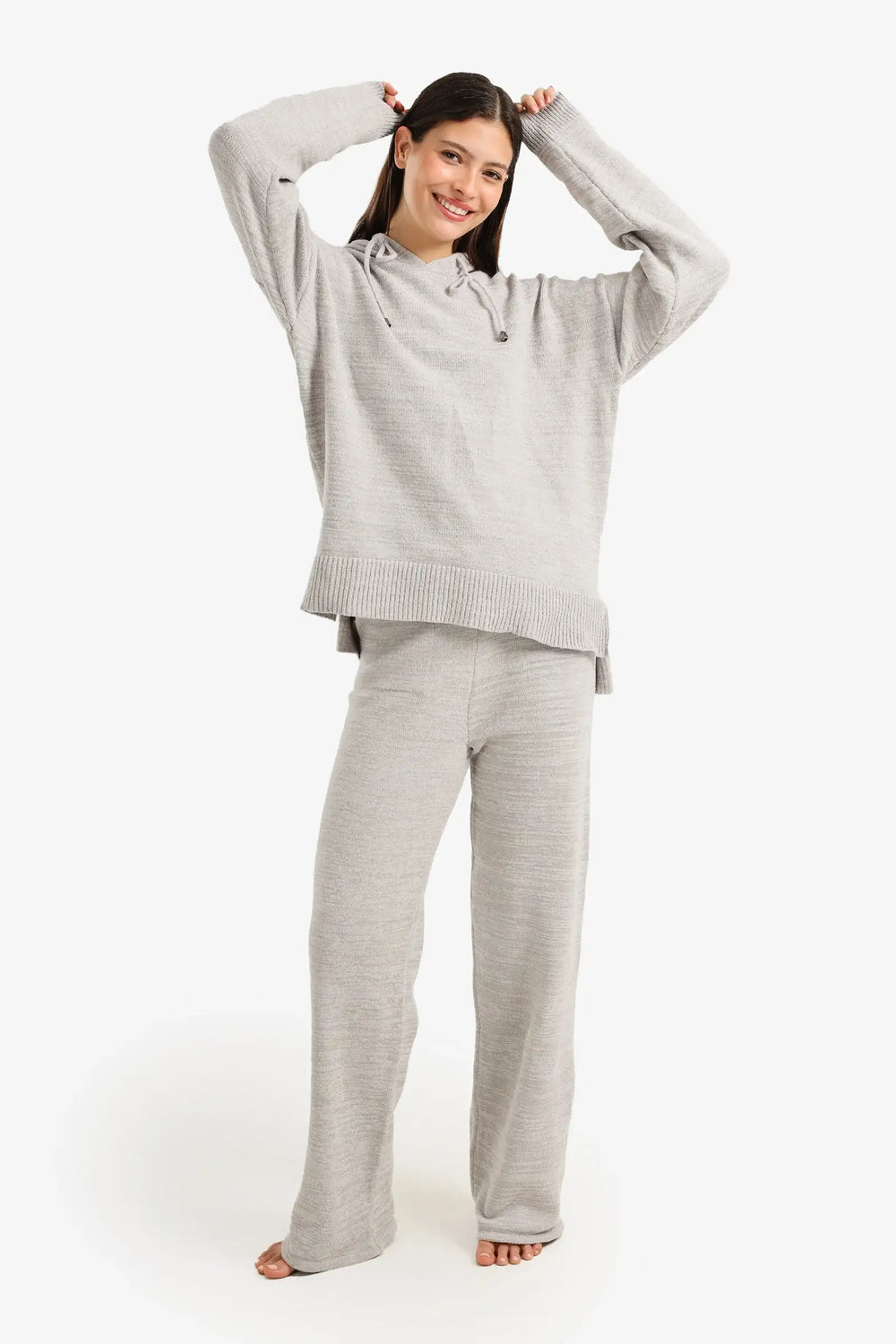 Hooded Knit Pyjama Set