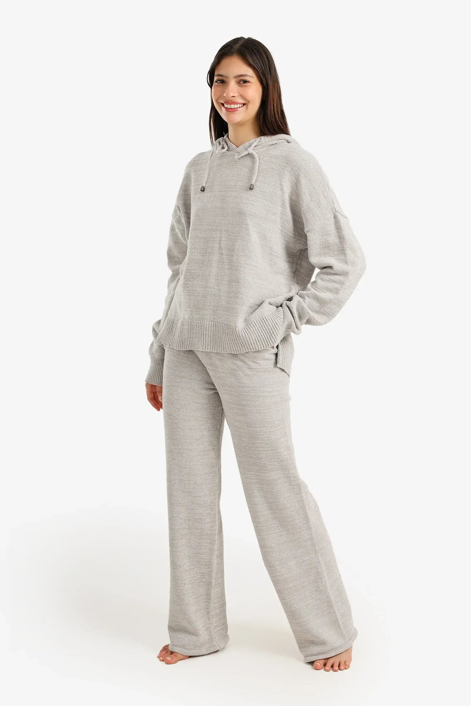 Hooded Knit Pyjama Set