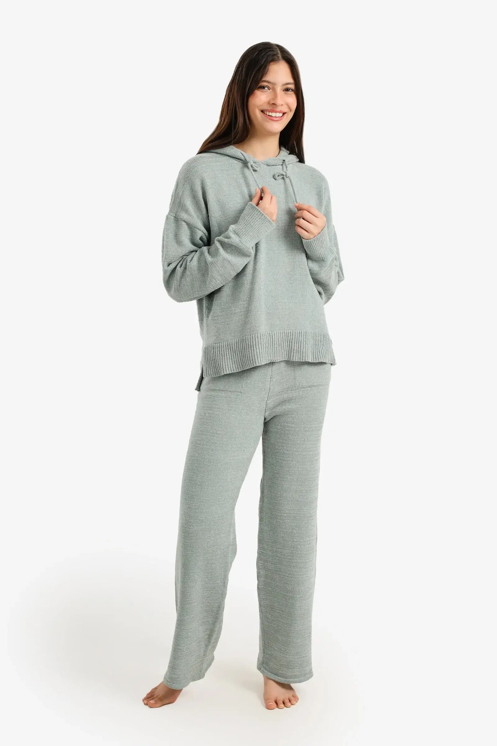 Hooded Knit Pyjama Set