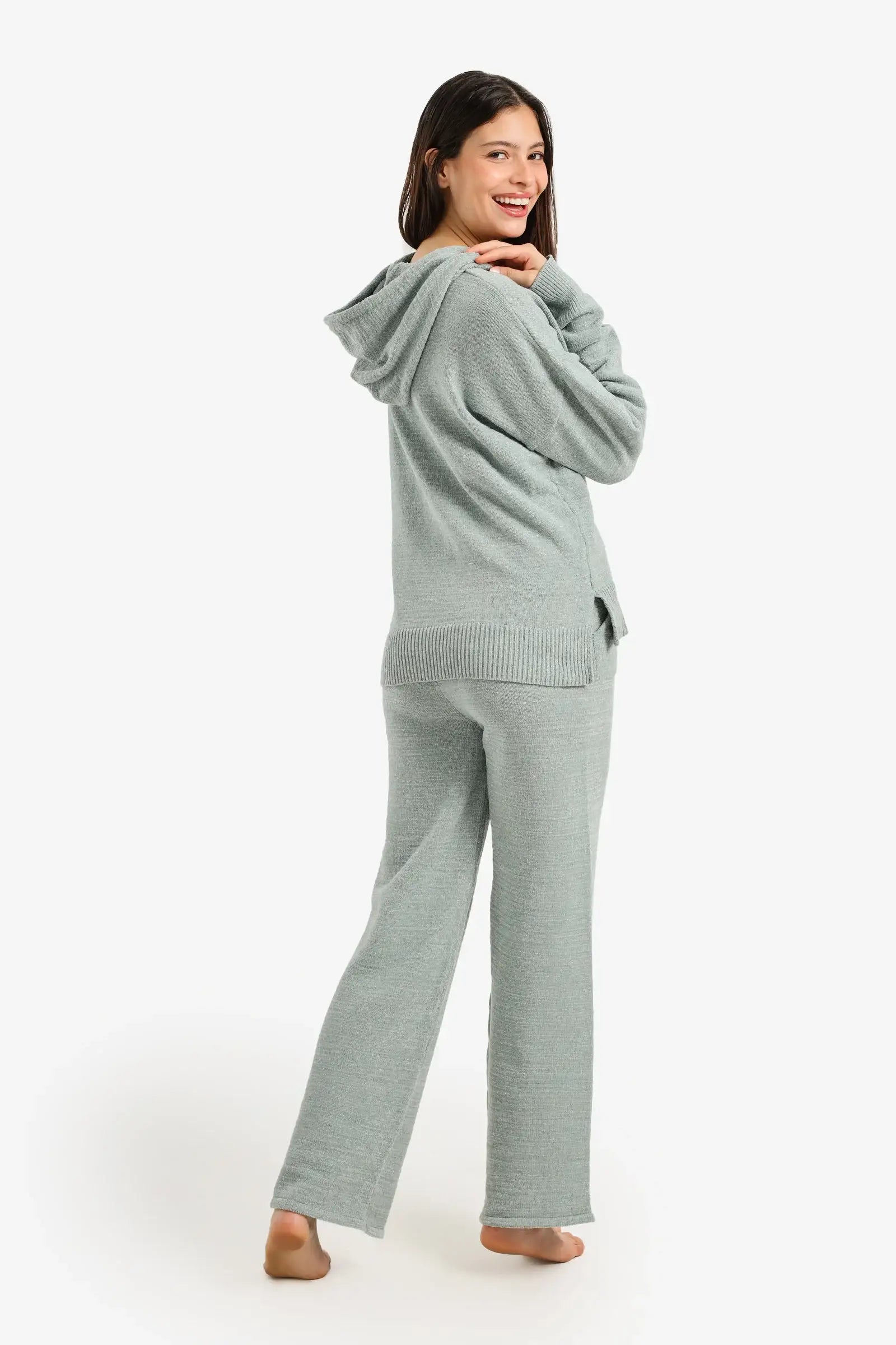 Hooded Knit Pyjama Set