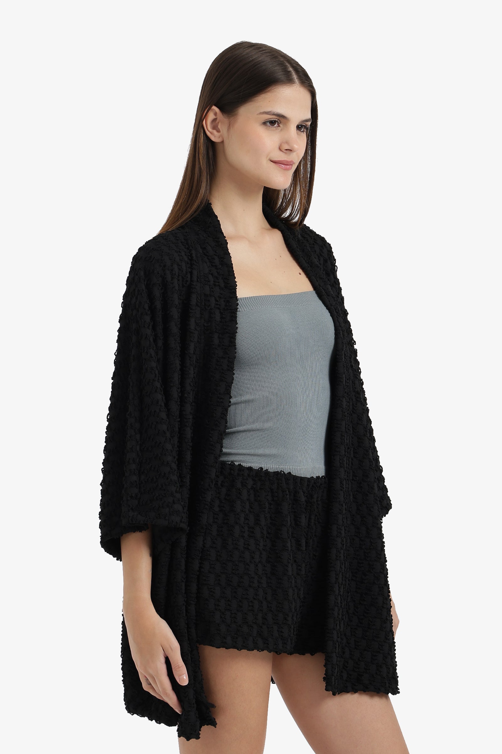 Self Patterned Beach Kimono