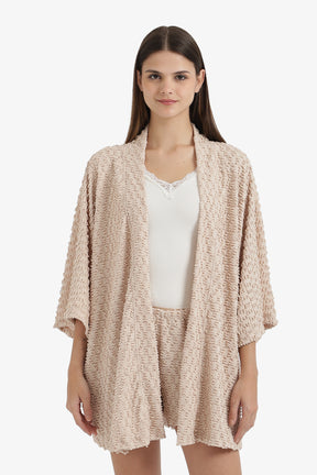 Self Patterned Beach Kimono
