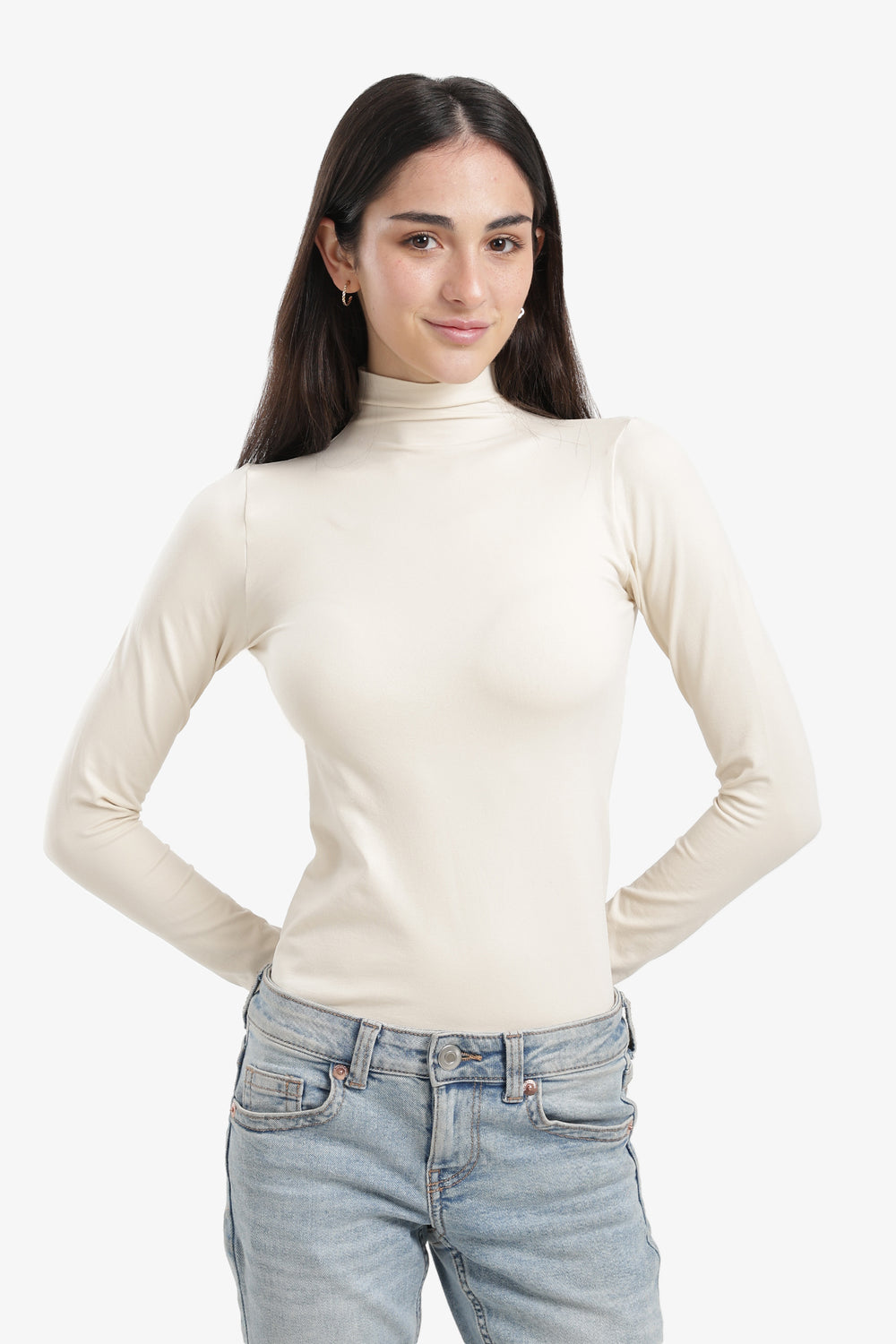 Slim Fit High-Neck Top