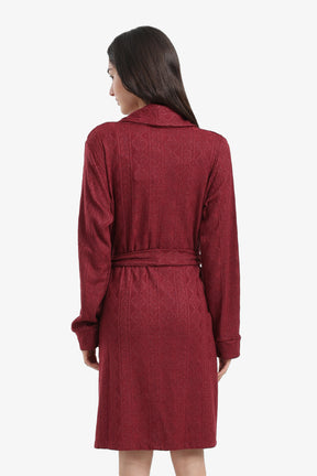 Self-Pattern Relaxed Robe