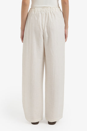Wide-Leg Drawstring Pants