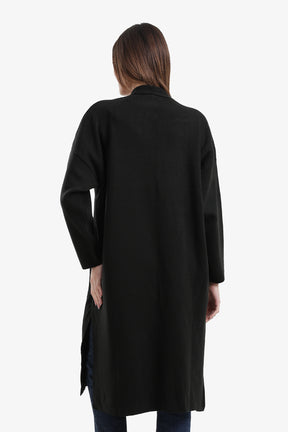 Open Neckline Knitted Cardigan