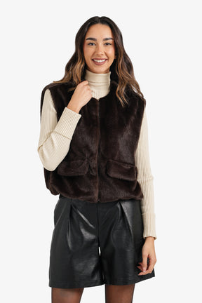Fur Zip-Up Vest