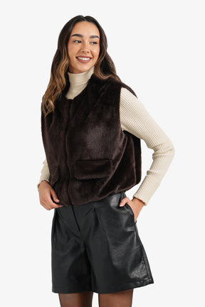 Fur Zip-Up Vest
