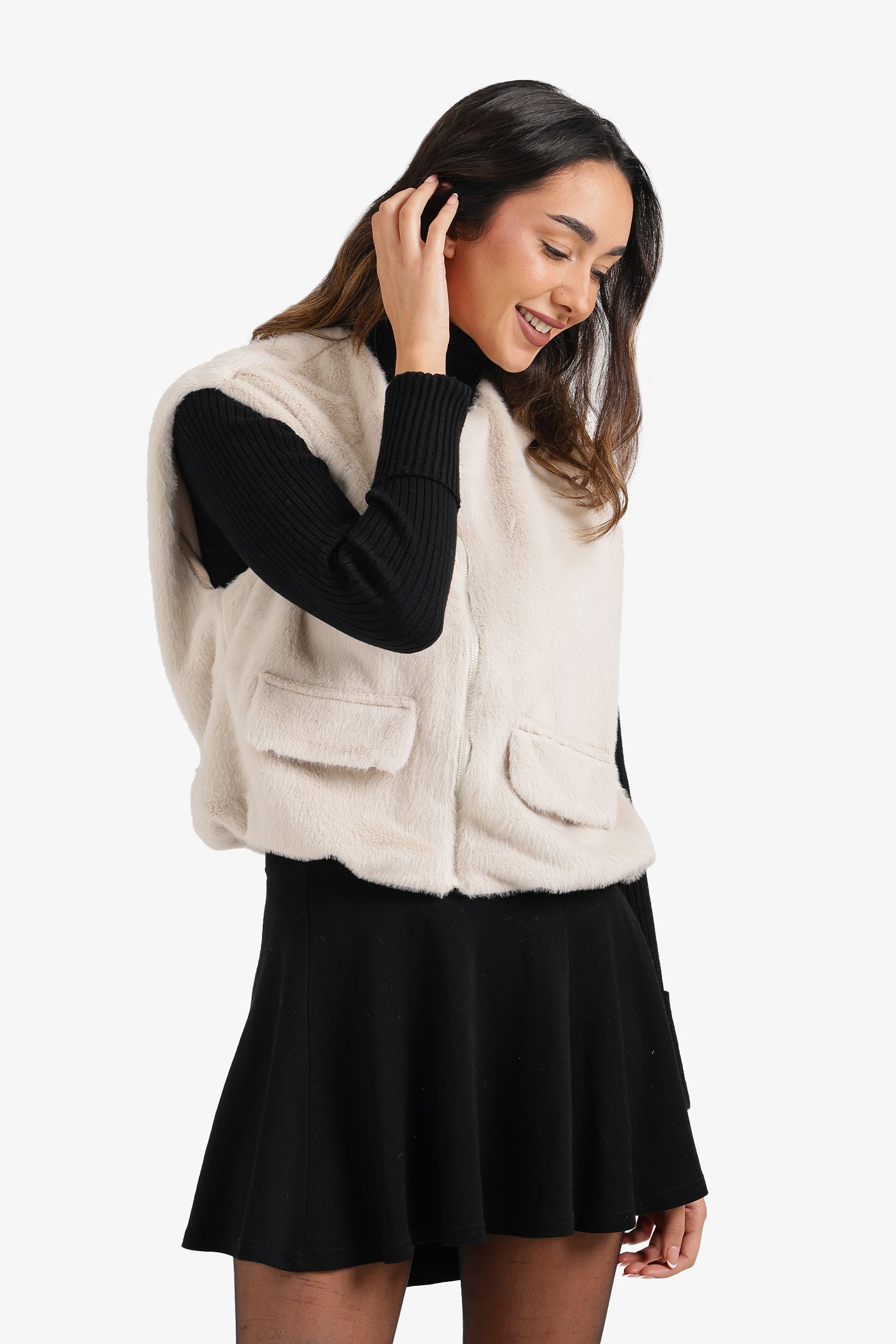 Fur Zip-Up Vest