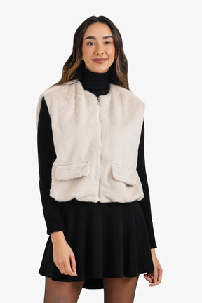 Fur Zip-Up Vest