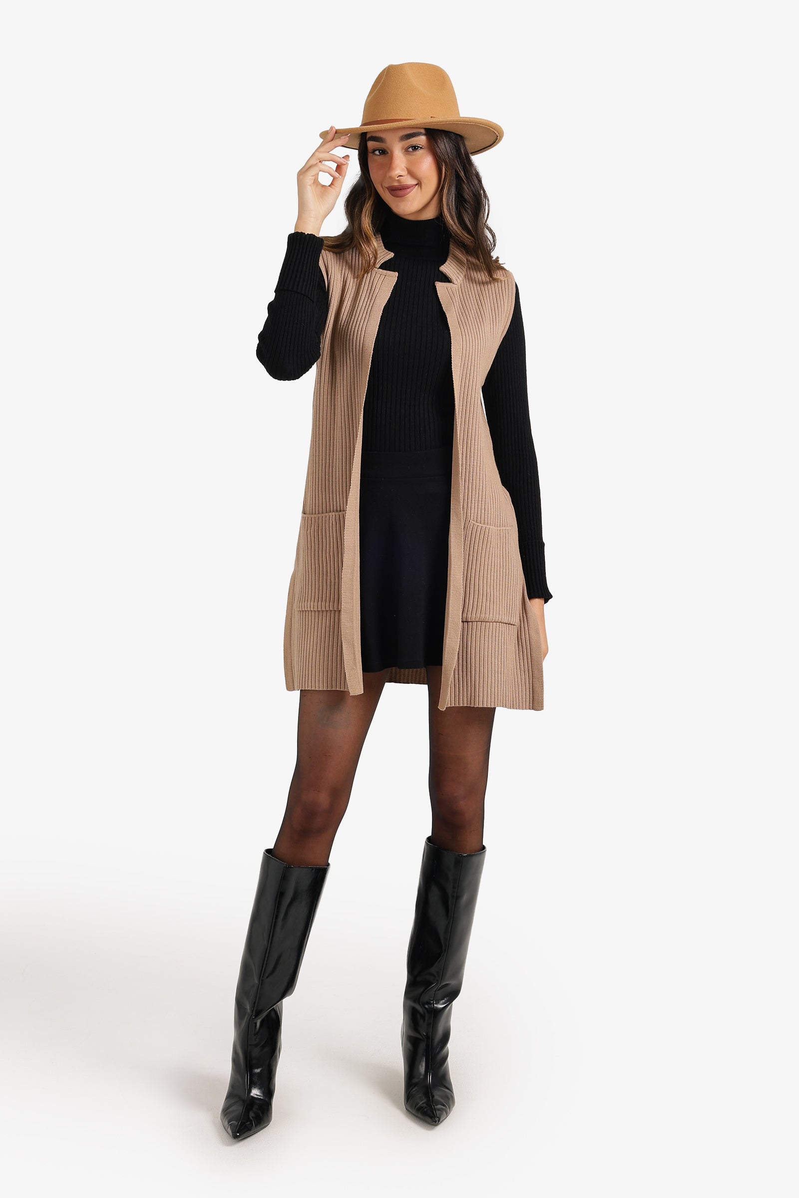 Ribbed Knitted Vest