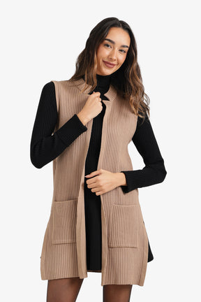 Ribbed Knitted Vest