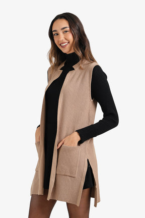 Ribbed Knitted Vest