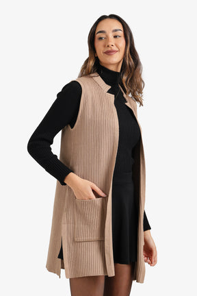 Ribbed Knitted Vest