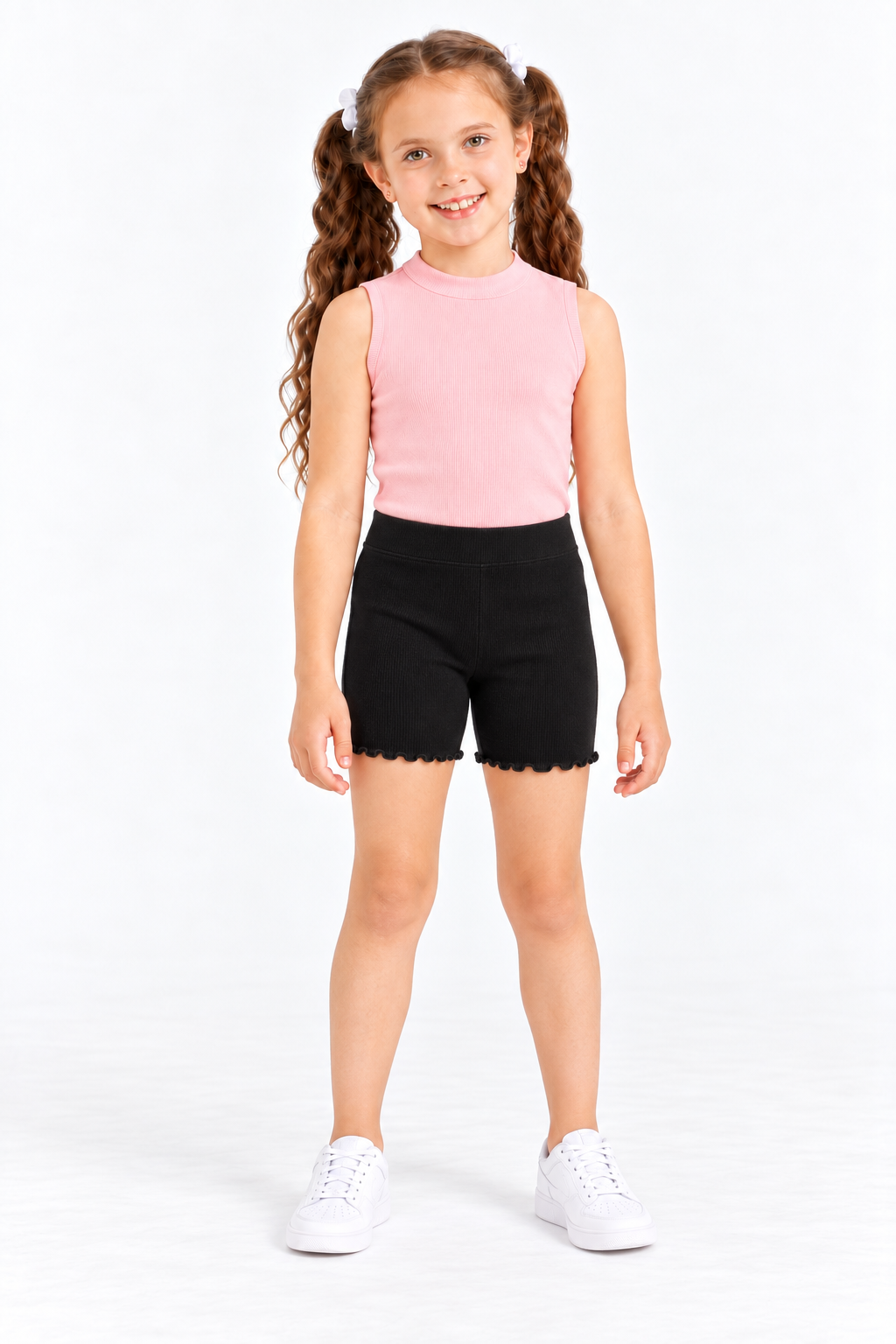 Girly Lettuce-Edge Shorts