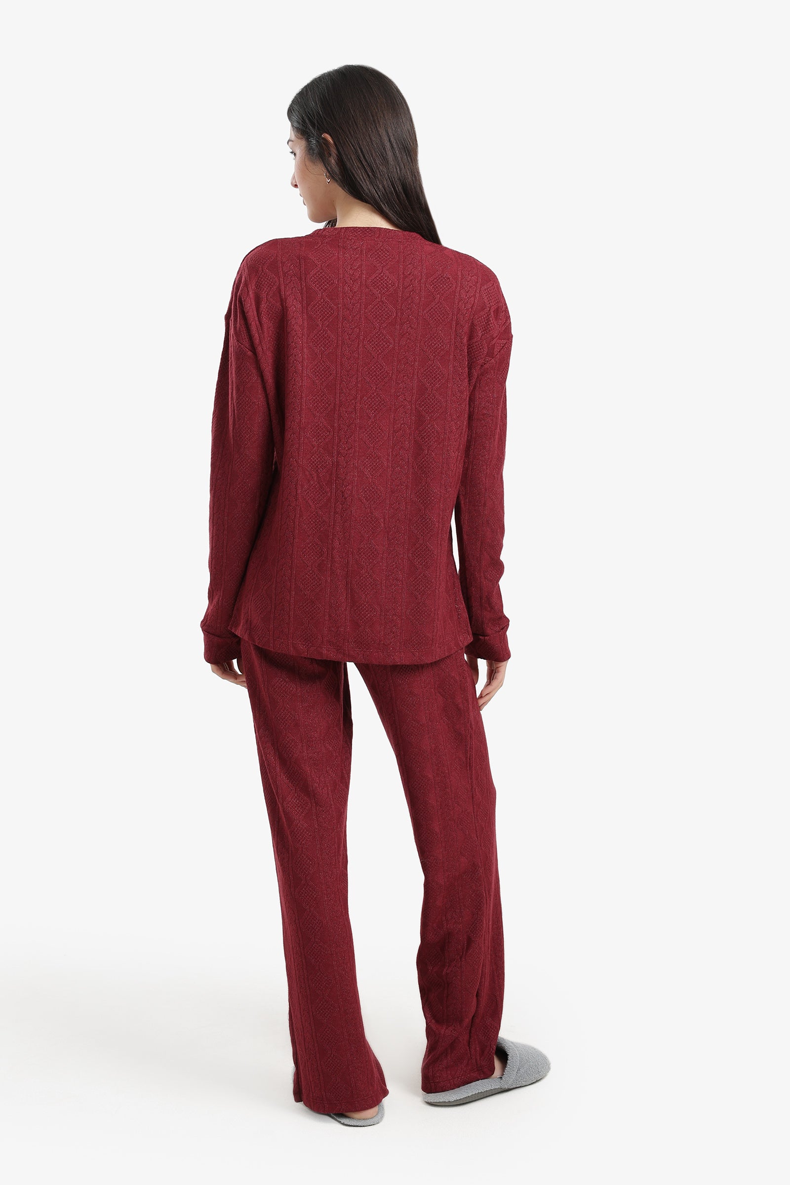 Self-Pattern Relaxed Pyjama Set