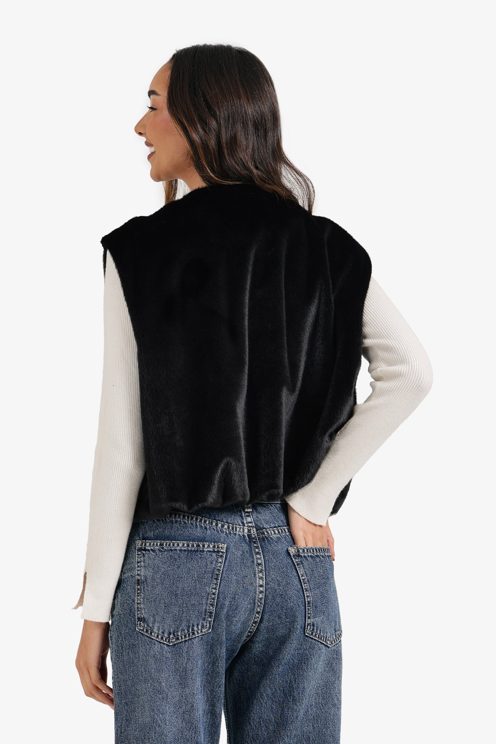 Fur Zip-Up Vest
