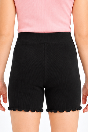 Girly Lettuce-Edge Shorts