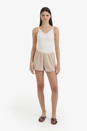 Self patterned Beach Shorts