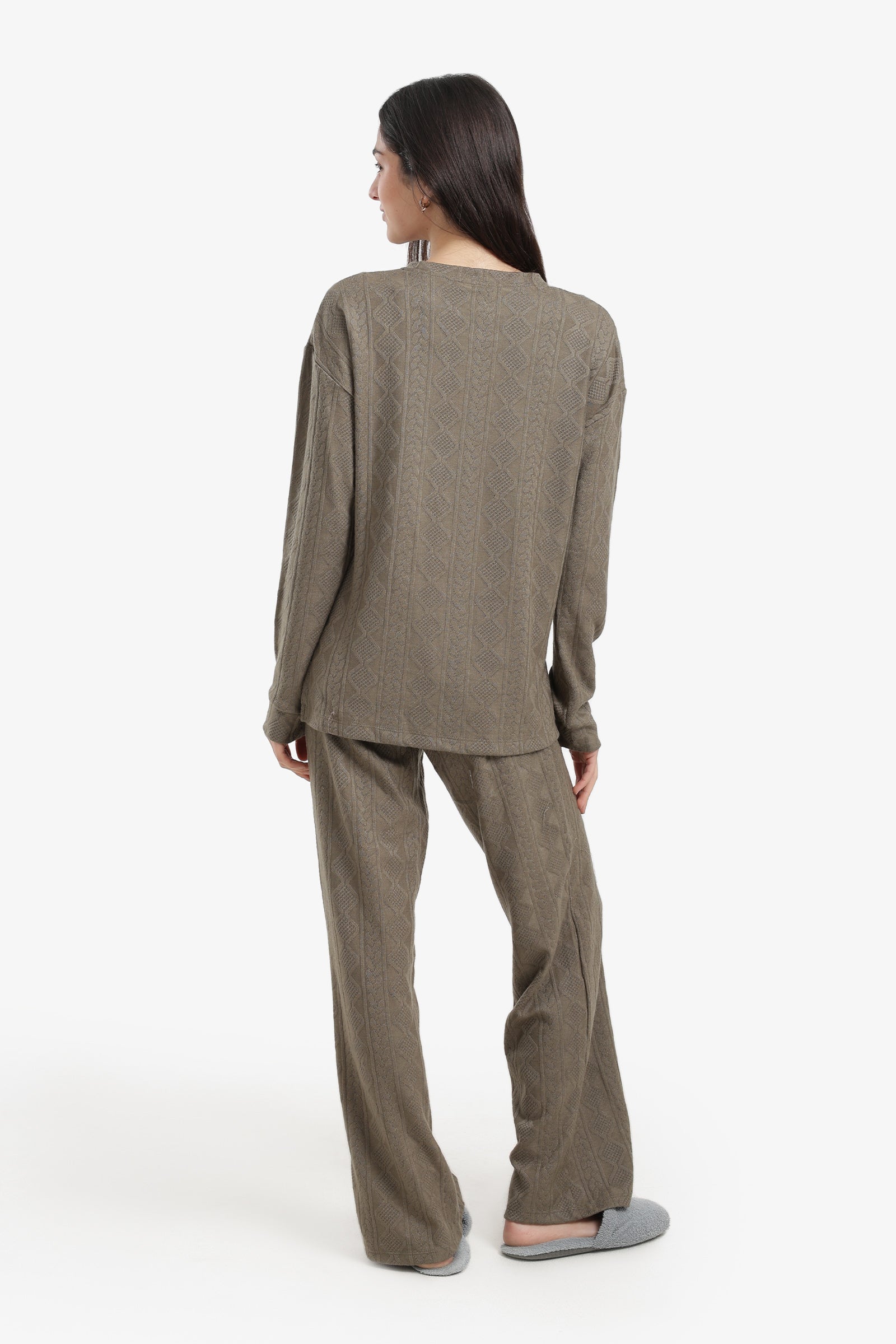 Self-Pattern Relaxed Pyjama Set