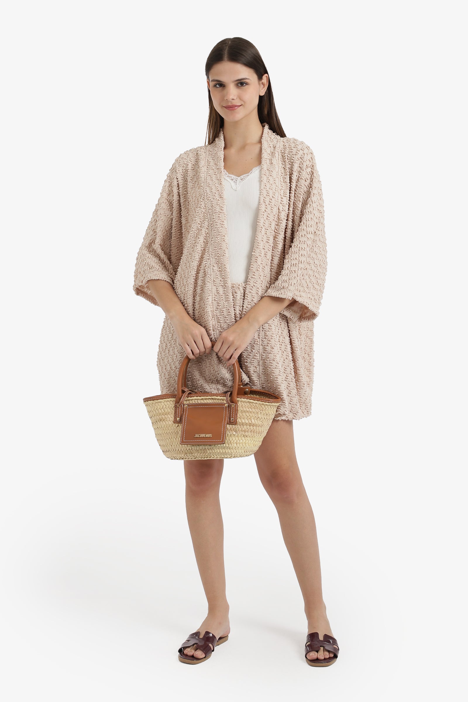 Self Patterned Beach Kimono