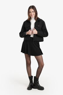 Flap Pocket Cropped Jacket