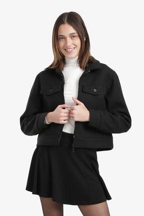 Flap Pocket Cropped Jacket