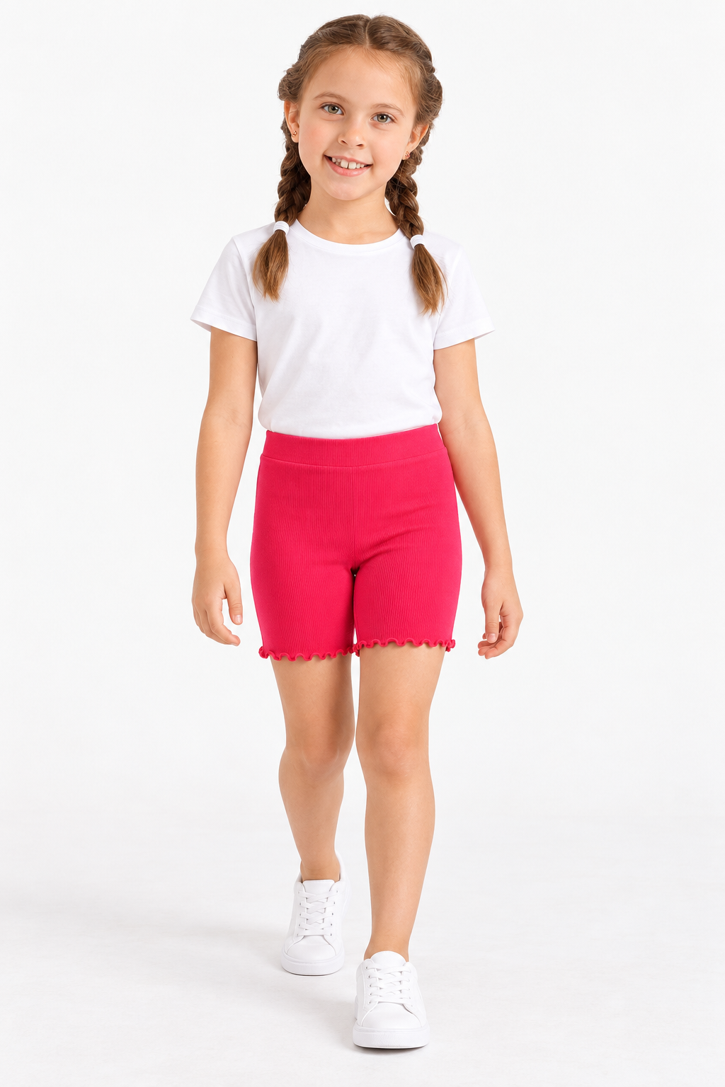 Girly Lettuce-Edge Shorts