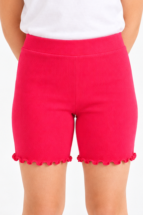 Girly Lettuce-Edge Shorts