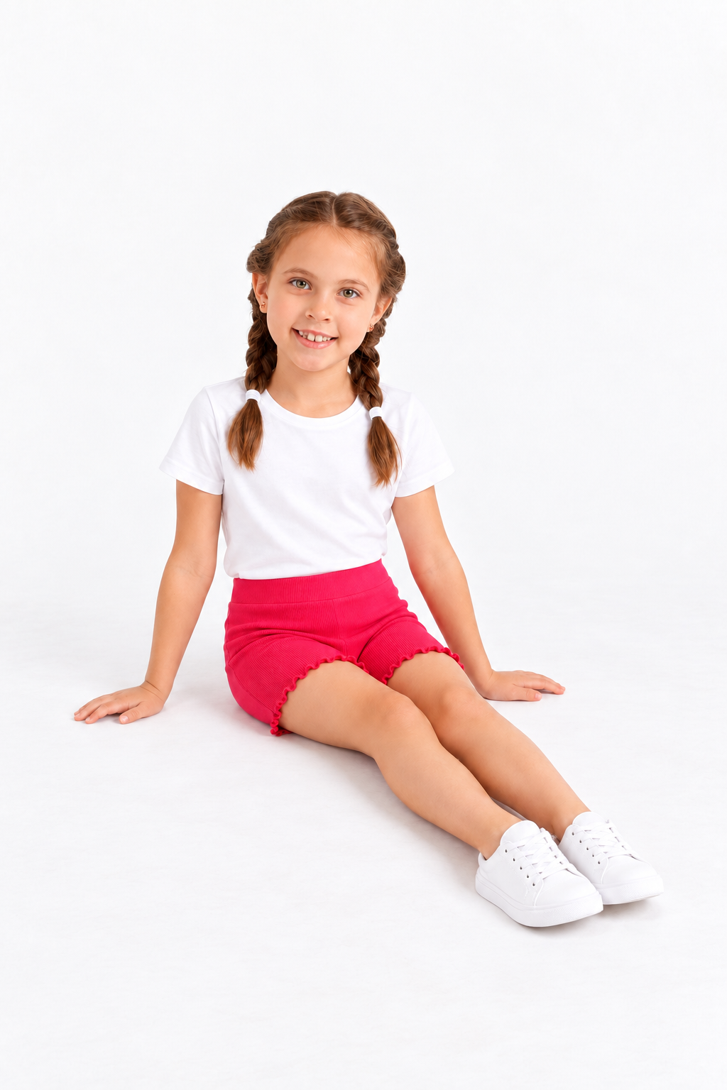 Girly Lettuce-Edge Shorts