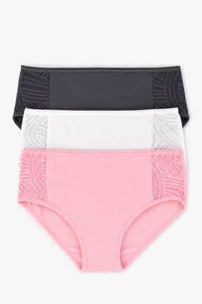 Pack of 3 Colored Brief Panties