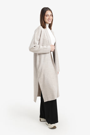 Open Neckline Knitted Cardigan