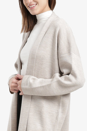 Open Neckline Knitted Cardigan