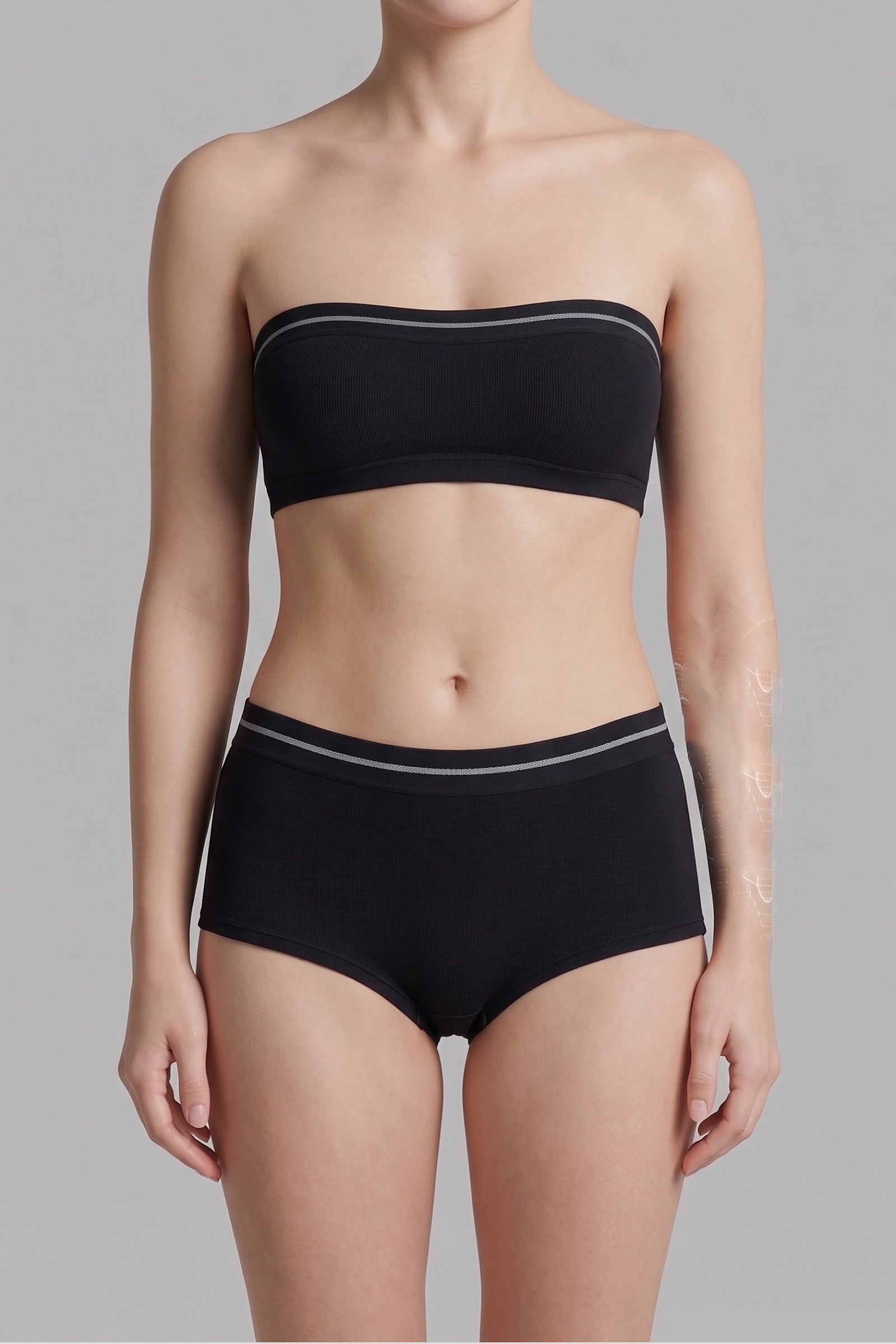 Contrast Stripe Boyshort Panty